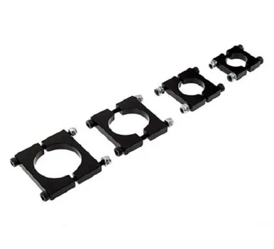 1pcs Black 8/10/12/14/16/20/25/30mm CNC Aluminium Tube Clamp Motor Mount Fixture Clip Holder for Multi-axis Fixed-wing Aircraft