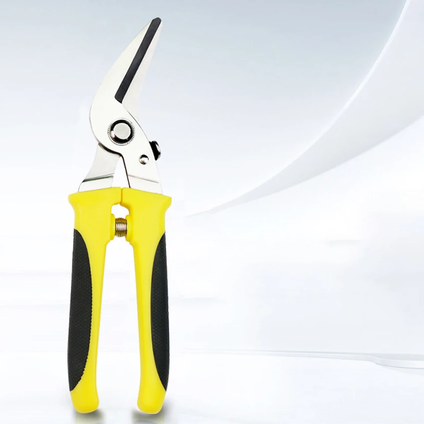 Tin Snip para cortar chapa metálica Tin Cutting Shears com lâmina forjada, Comfort Grip Aviação Snip, reto, curvo