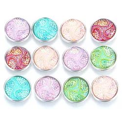 10pcs/lot New Mixed Style Snap Button Jewelry Ginger Resin 18mm Snap Buttons fit Snap Bracelet Bangles Button Jewelry ZD047