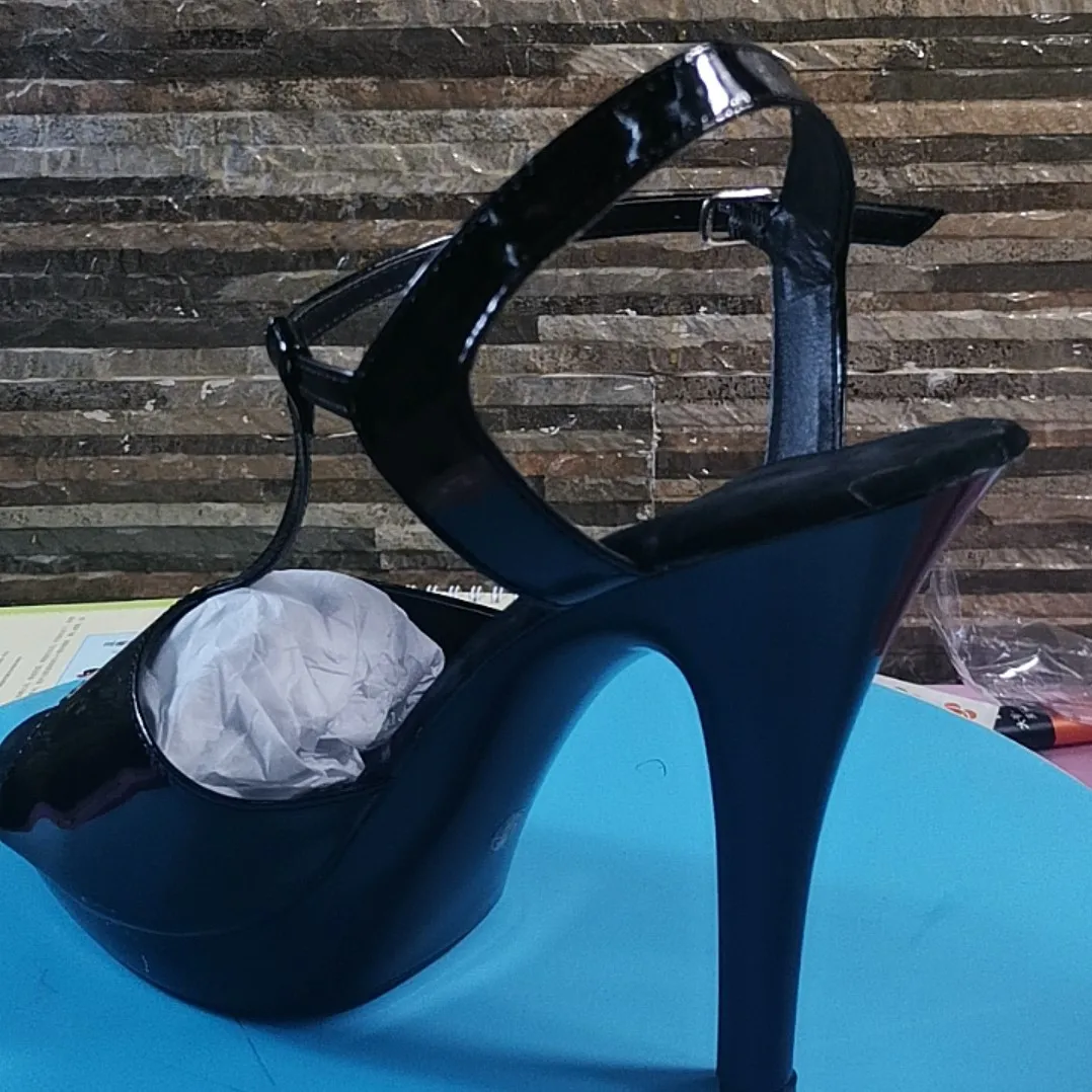 T-strap, sexy 5-inch heels for women, 13cm sandals, model nightclub pole dancing show, dancing shoes
