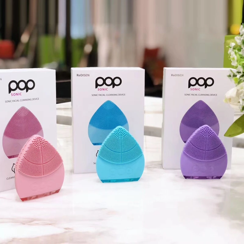 POP SONIC Electric Face Cleaning Brush Silicone Facial Clean Skin Care Oil Control Blackhead Remover Beauty Massager Brush NEW