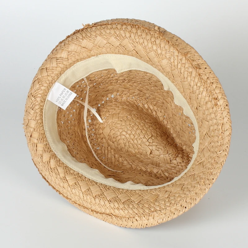 Summer Sunshade Lady Outdoor Wide brim Hat Panama Beach Resort Hat Collapsible Straw Hats for Women Spring Summer Autumn Paper 4