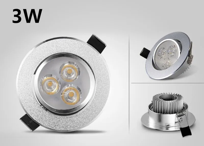 Lampa sufitowa LED typu Downlight o dużej mocy 3W 5W 7W z możliwością przyciemniania, wpuszczana lampa punktowa 110V-220V