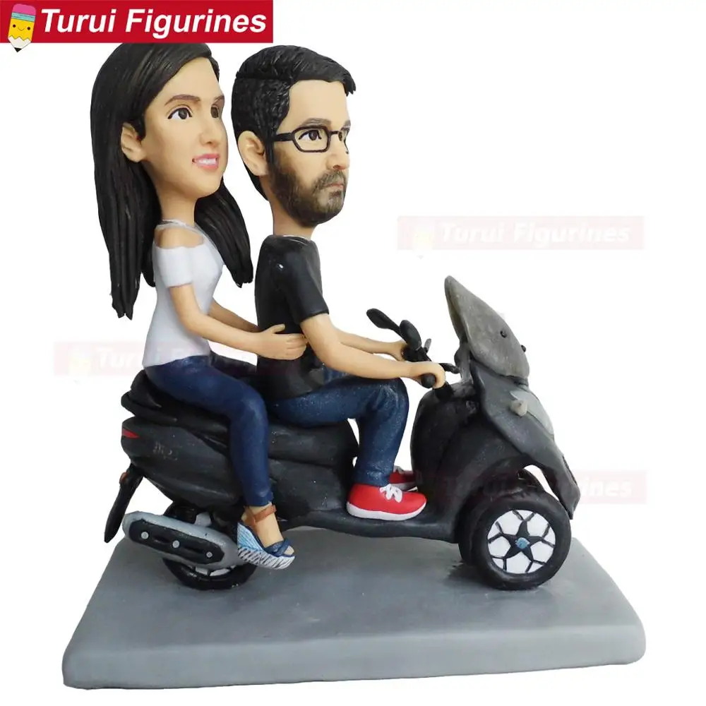 motorcycle wedding doll bobblehead bobble head personalized unique doll gifts