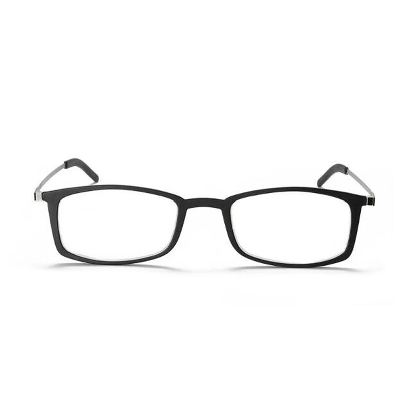 May Flower Square Reading Glasses Light Blue Ultra-thin Presbyopic Eyewear With Case  Light Glasses Frame Computer Eyeglasses +2