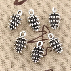 20pcs Charms Pinecone Pineal Fruit 15x8mm Antique Bronze Silver Color Pendants DIYCrafts Making Findings Tibetan Jewelry