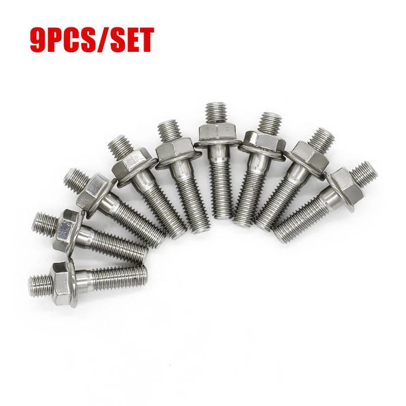 

For B D Series M8*40 Exhaust Manifold Stud For Honda Civic Acura Integra V3 Stainless Steel Exhaust Stud Serrated Bolt Nut Screw