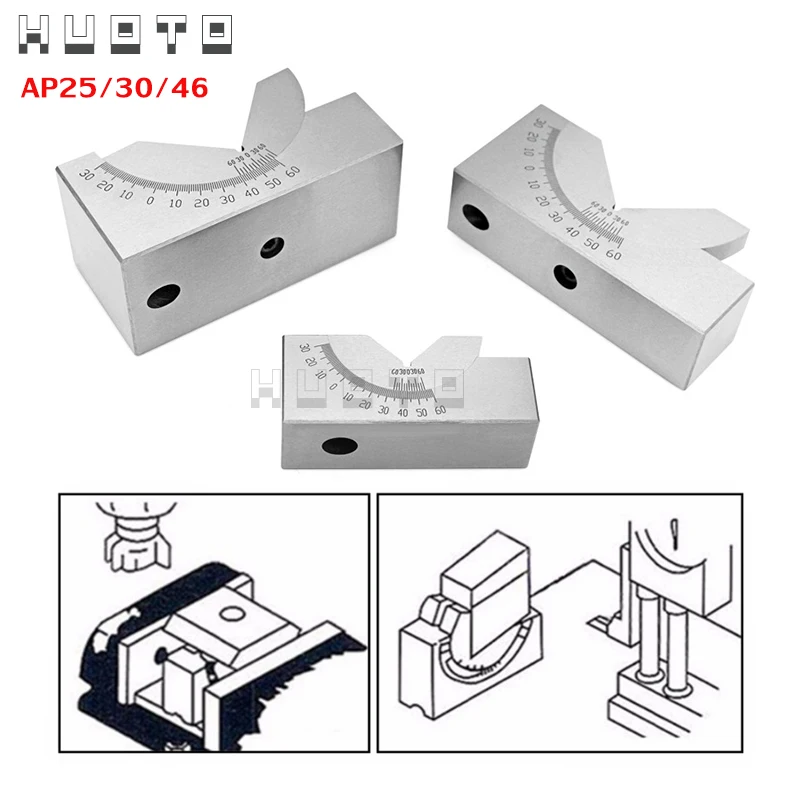 Hot Sale Milling Machine Precision Parts Adjustable Pad Angle Gauge Debugge V Block Angler Top Tool AP25 AP30 AP46 For Measuring