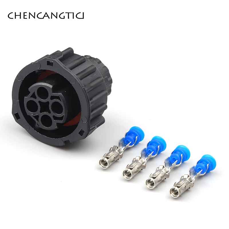 1 Set 4 Pin Way Tyco Round HOWO A7 Odometer Speed Sensor Plug Car Sealed Connector Male Female Socket 1-967402-1 1-967325-1