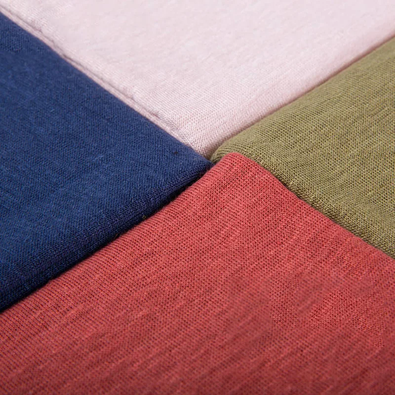 High Quality 100% Hemp Fabric  Knit Sewing Material For Summer Thin T Shirt  Can See Though 50*150cm KK302951