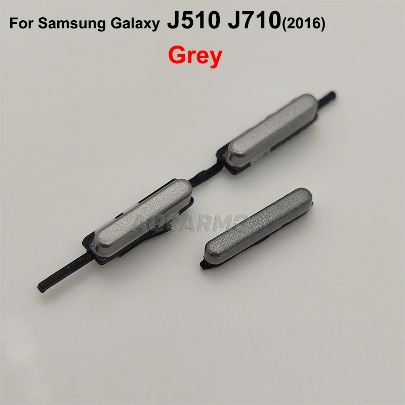 Aocarmo For Samsung GALAXY J510 J710 J5 J7 2016 Power Volume On /Off Side Button Key Replacement Parts