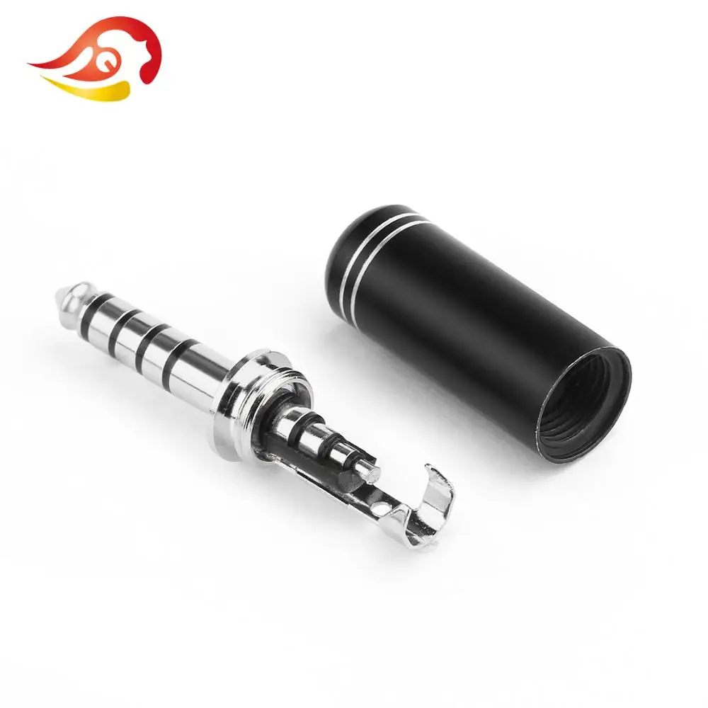QYFANG 4.4mm Audio Jack 5 Poles Earphone Plug Metal Adapter For NW-WM1Z/A HiFi Headphone Rhodium Plated Copper Wire Connector