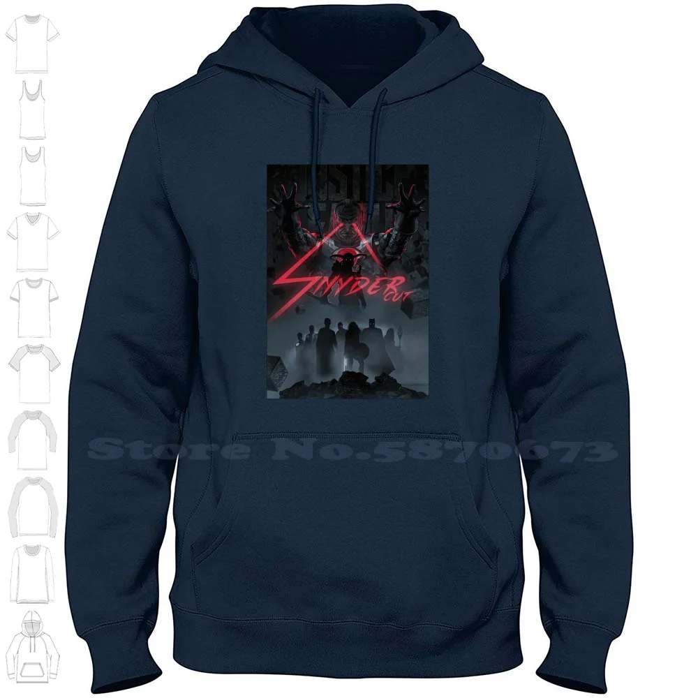 Justice-Snydercut 100% Cotton Hoodie T-Shirt Snyder Cut Snydercut Release Zack Synder The Pop Culture Geek League Nerd Comic