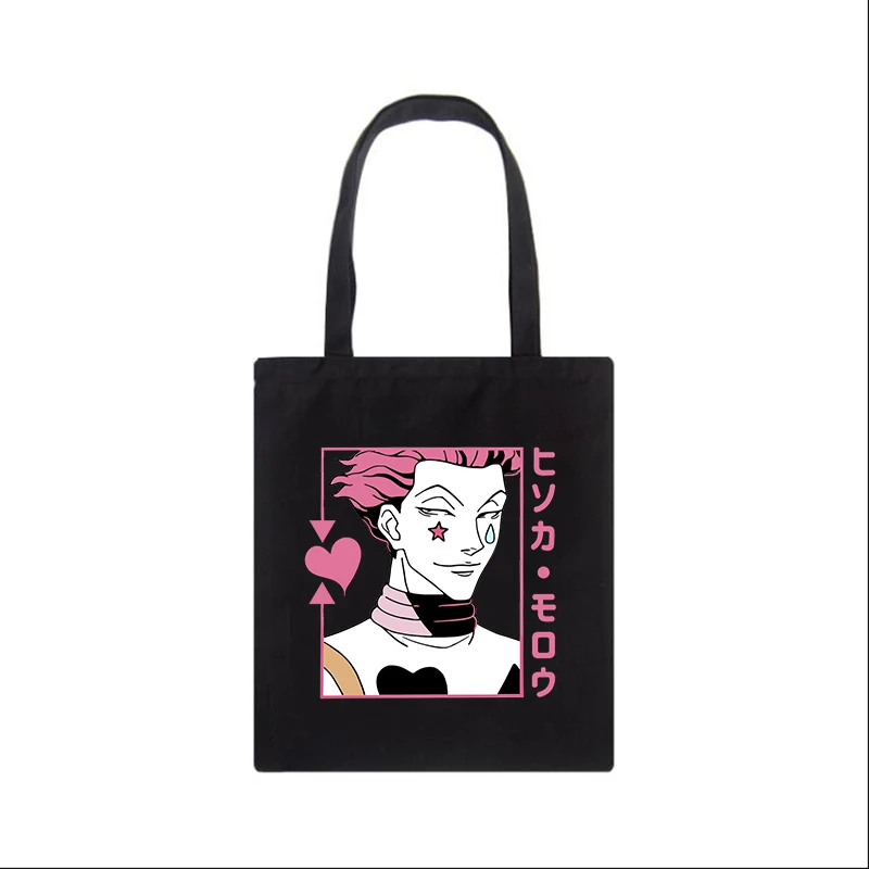 Japanese Hunter x hunter kurapika Anime canvas bag shopper bag Cartoon Letter print large capacity punk Vintage shoulder bags