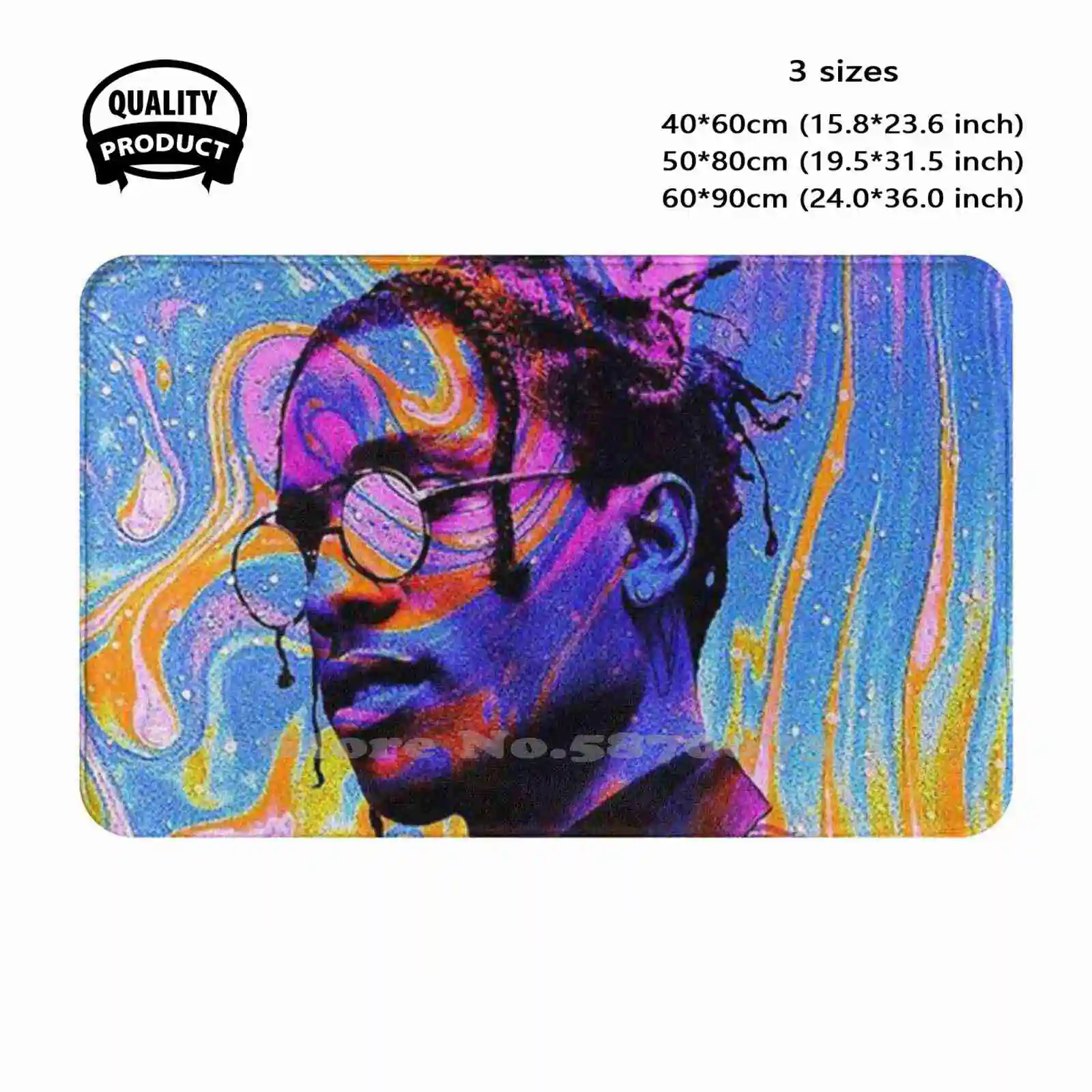 Rocky Rainbow Soft Cushion Home Carpet Door Mat Car Rug Young Rainbow Rap Hip Hop Music