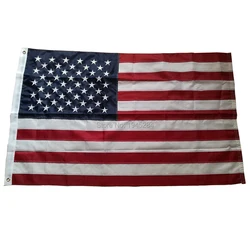 Bandiera americana ricamata stati uniti noi ricamo stelle strisce cucite USA Banner tessuto Oxford Nylon 3x5 piedi