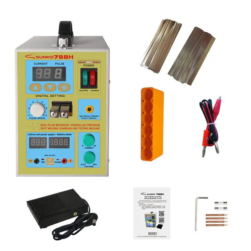 

788H Spot Welder 2.8KW Multifunction Pulse Spot Welding Machine 18650 Battery Packs Welding Lithium Battery Charging Test