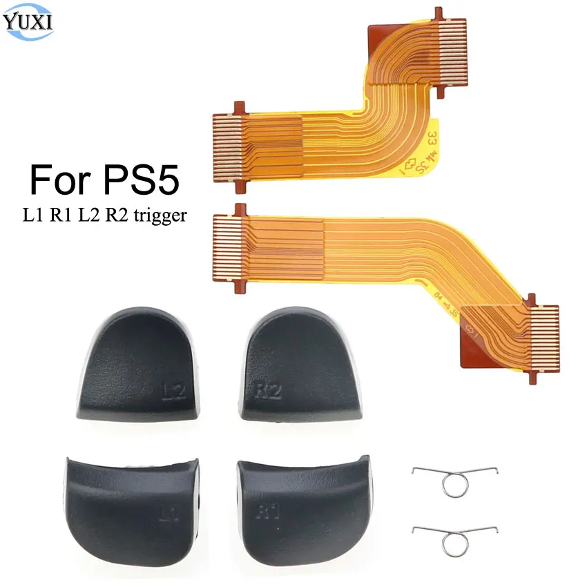 YuXi Replacement For PS5 L1 R1 L2 R2 Spring Button For DualSense 5 PS5 Controller Adaptive Trigger Flex Cable