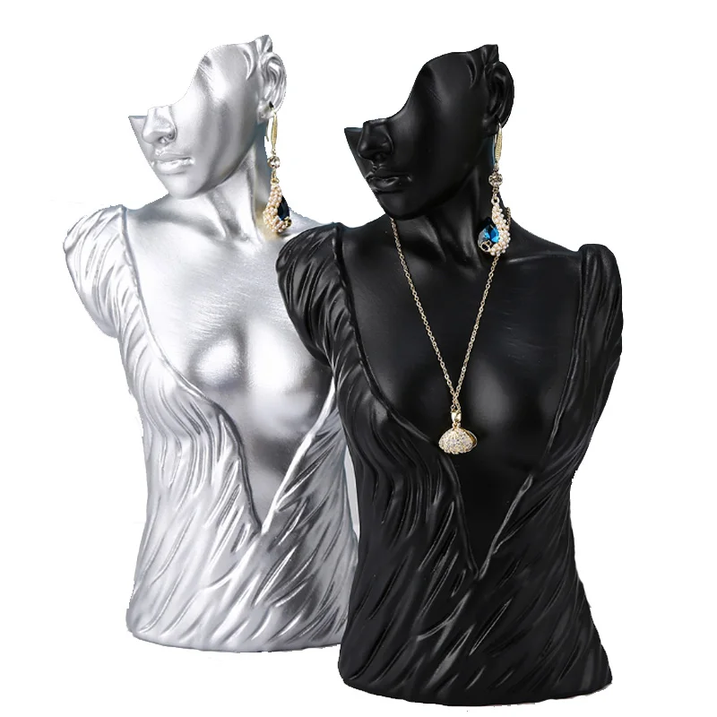 New Fashion Mannequin Resin Necklace Pendant Earrings Jewelry Display Stand Holder Bangle Watch Jewelry Storage