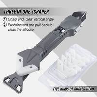 Glass Glue Angle Scraper Silicone Remover 5 in 1 scraper kit Soft Grout Kit with Sewing Tape silicon sealant scraper hand tools