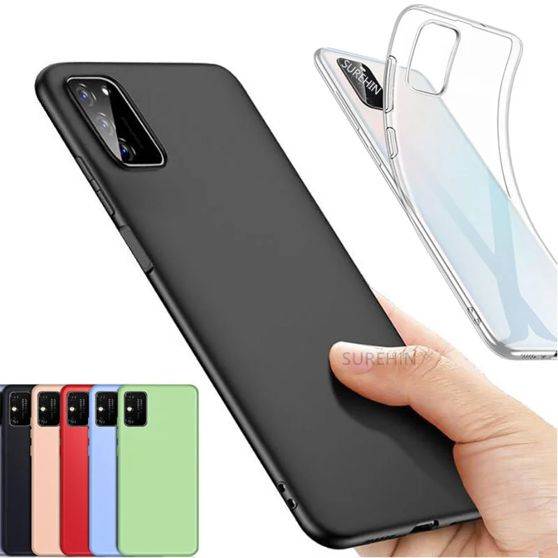 SUREHIN Silicone Cover For Samsung Galaxy A72 Case Transparent Blue Clear Black Red Funda Soft Case For Samsung Galaxy A72 Cover