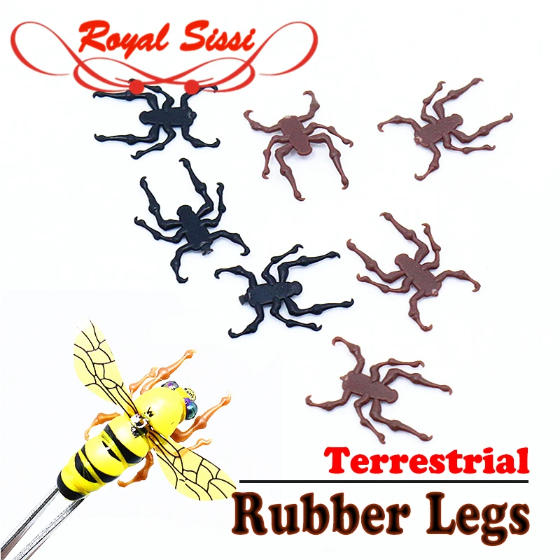 Royal Sissi new 20pcs pack realistic honeybee rubber legs DIY fly fishing lures fly tying materials terrestrial insect lure bait