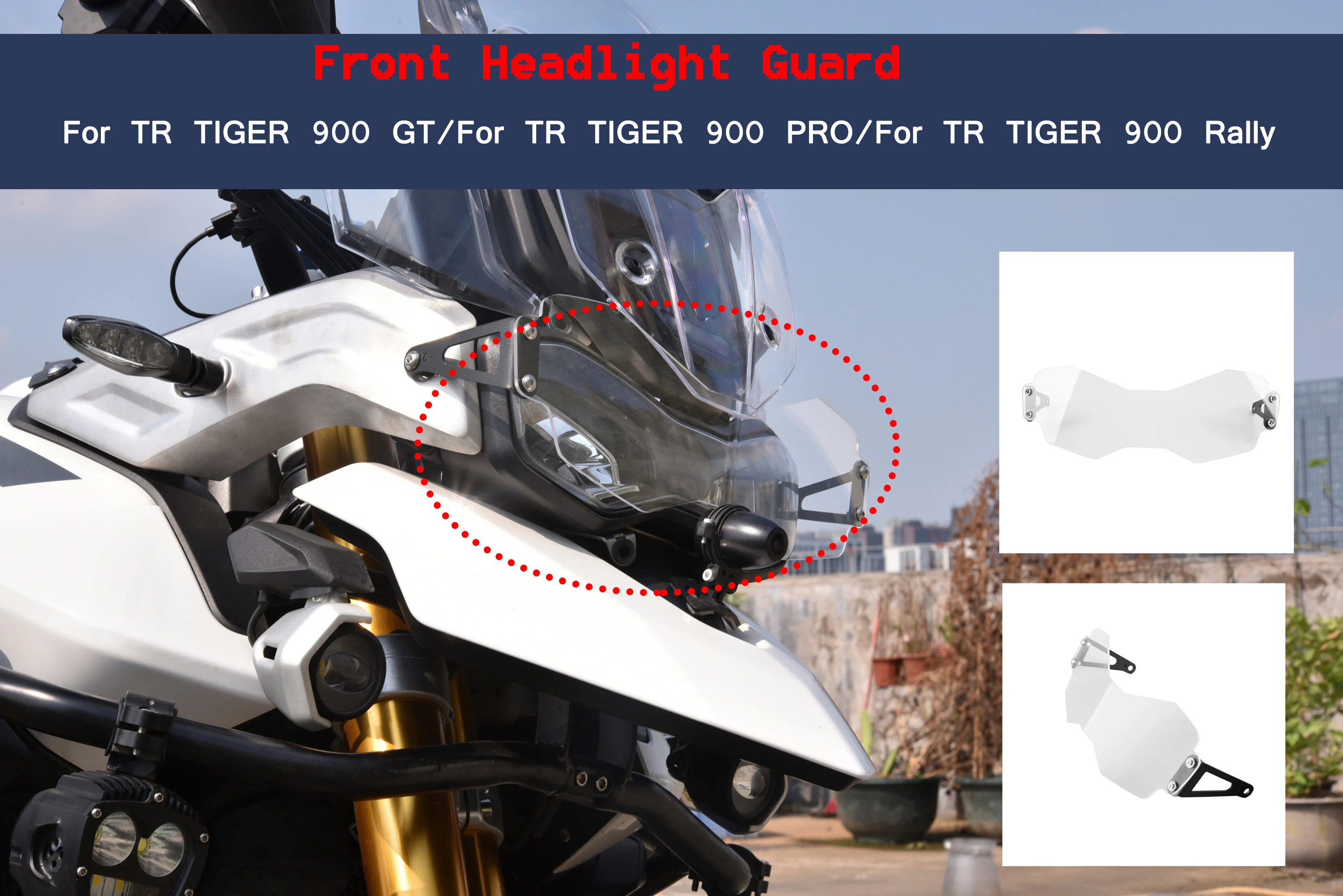 

Motorcycle Headlight Protection Film Guard Front Lamp Cover Protector For Tiger 900 RALLY PRO LOW Tiger900 GT 2020 2021 Clear