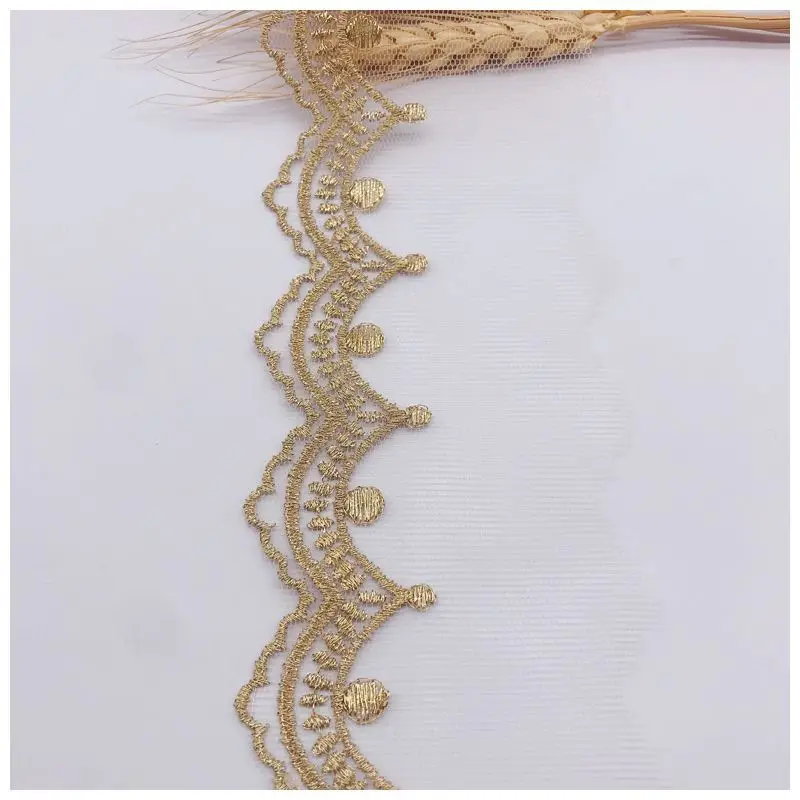 Filo d'oro maglia ricamo pizzo assetto collana fai da te braccialetto fatto a mano Lolita abbigliamento abito da sposa accessori per il cucito