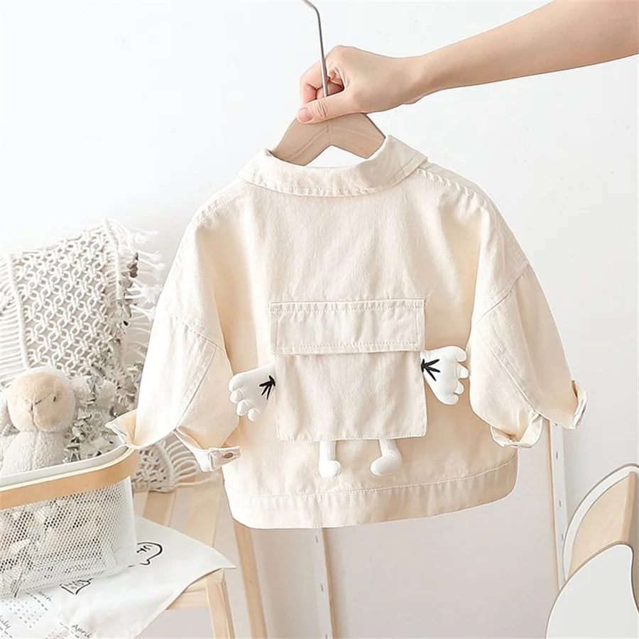 Baby Coat Girl Denim Jacket Cotton Long-Sleeved Clothes Cute Girl Outer Coat Child jeans Children\'s Jacket 9M-7T