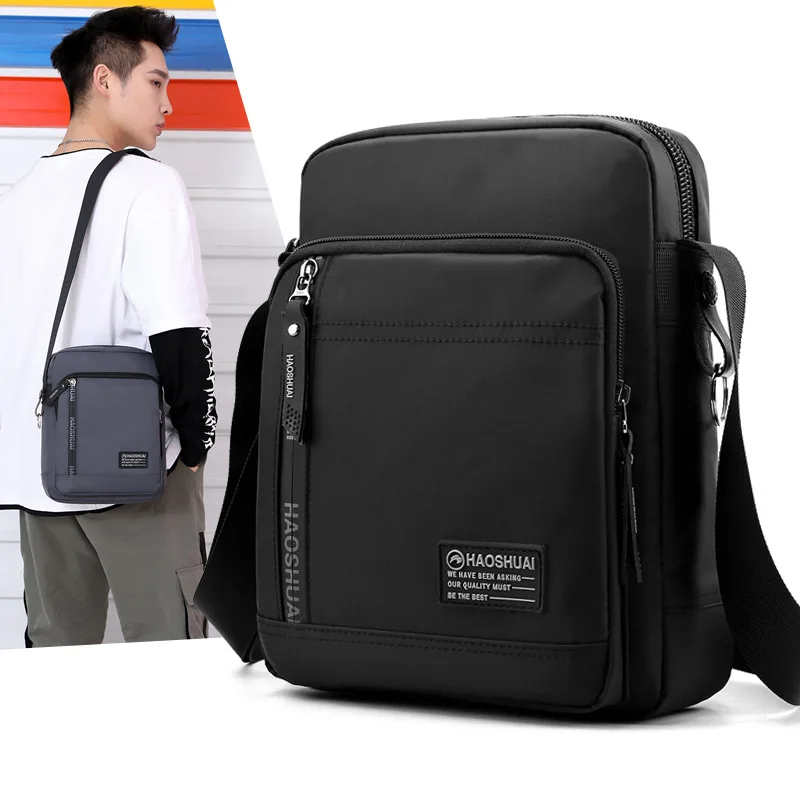 

New Men's Casual Travel Mobile Phone Change Portable Chest Bag Nylon Shoulder Messenger Bag Large Capacity Messenger Backpack