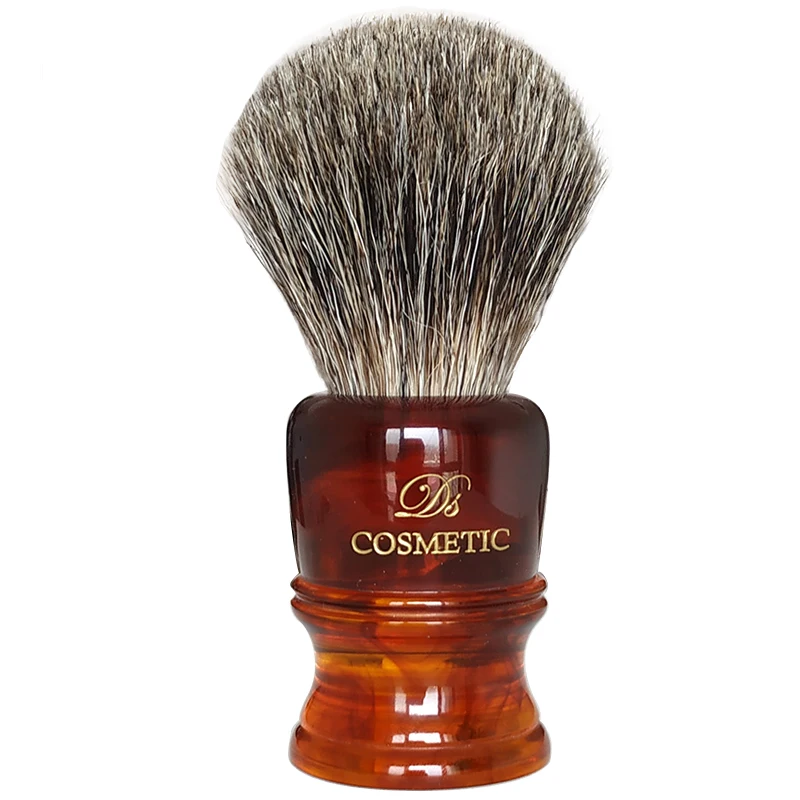 

Dscosmetic 22MM Amber 100% Pure Badger Hair Resin Handle Men Wet Shave Brushes