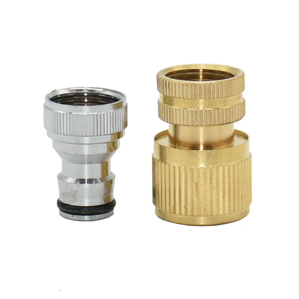 1/2 3/4 inch Thread Brass Garden Hose Quick Connector Water Tap Adaptor Car Wash Water Gun Fast Joints Fittings