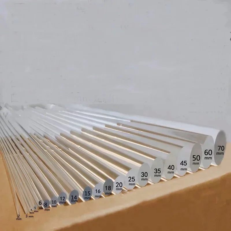 Diameter 10/12/15/20/30/40/50mm Acrylic Clear Rods Solid Sticks Home Garden Decorative Shower Curtain Rod Lenght 1 Meter