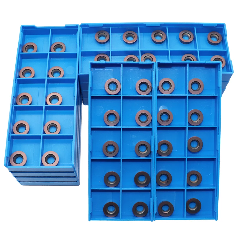 RPMT1003MOE VP15TF Carbide Chèn 100 Chiếc RPMT 1003MOE Lưỡi Dao Biến Dụng Cụ Xay Cắt Kim Loại CNC Tiện Dụng Cụ Phụ Kiện