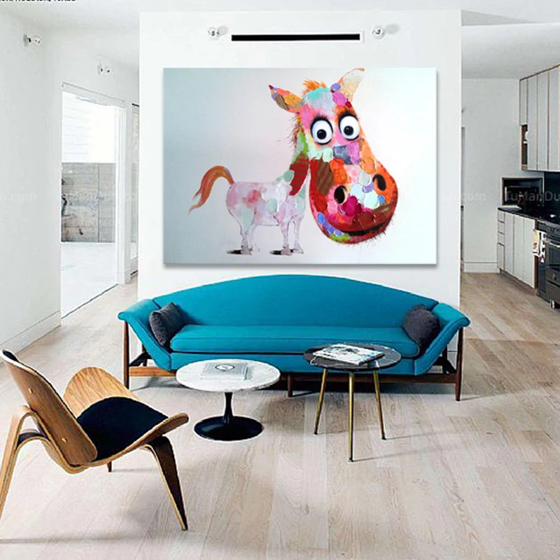 Anime Cartoon Canvas Painting Wall Art Horse Painting Large Canvas Paintings Decoracion Hogar Moderno Home Decor