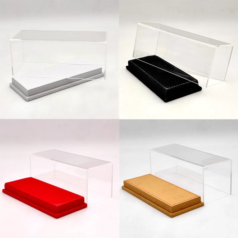 1:43 Thicken Acrylic Case Display Box Transparent Dustproof Car Models High-End Base 17cm