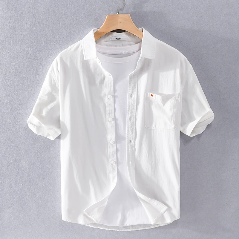 New style Italy Suehaiwe's brand cotton shirt men short-sleeved fashion shirts for men tops mens clothing chemise camisa