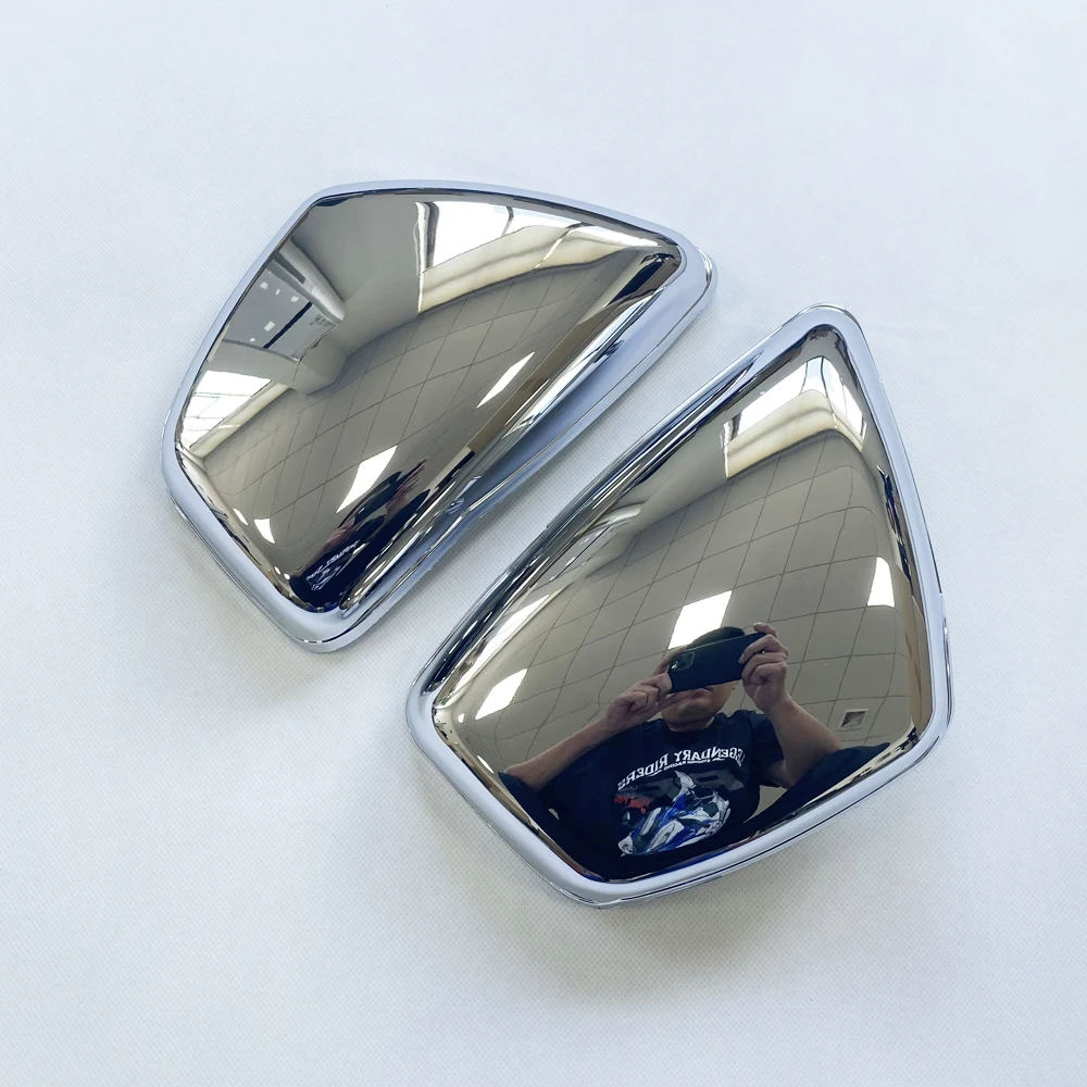 Motorcycle Chrome Battery Fairing Cover Right Left Side Protector For Yamaha XV700 750 1000 1100 Virago 1984-Up Moto Parts