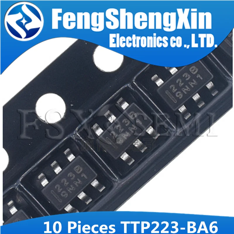 10pcs/lot New TTP223-BA6 223B SOT23-6 TTP223 BA6 TTP223E-BA6 223EB RH6030 6030 Touch detection IC single bond touch IC