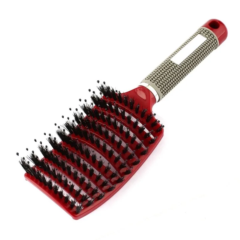 Women Men Hair Scalp Massage Comb Bristle & Nylon Hairbrush Wet Curly Detangle Hair Brush for Salon Hairdressing Styling Tools