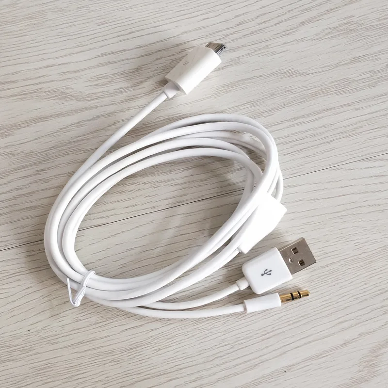 30 pin to USB charging 3.5mm AUX cable 1.5m USB charge cable adapter for ip4 4s iPod iPad 3