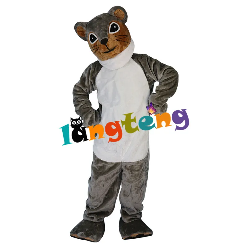 896 Grey squirrel Mascot Costume Animal Furry For Life Size Full Body Character Outfits