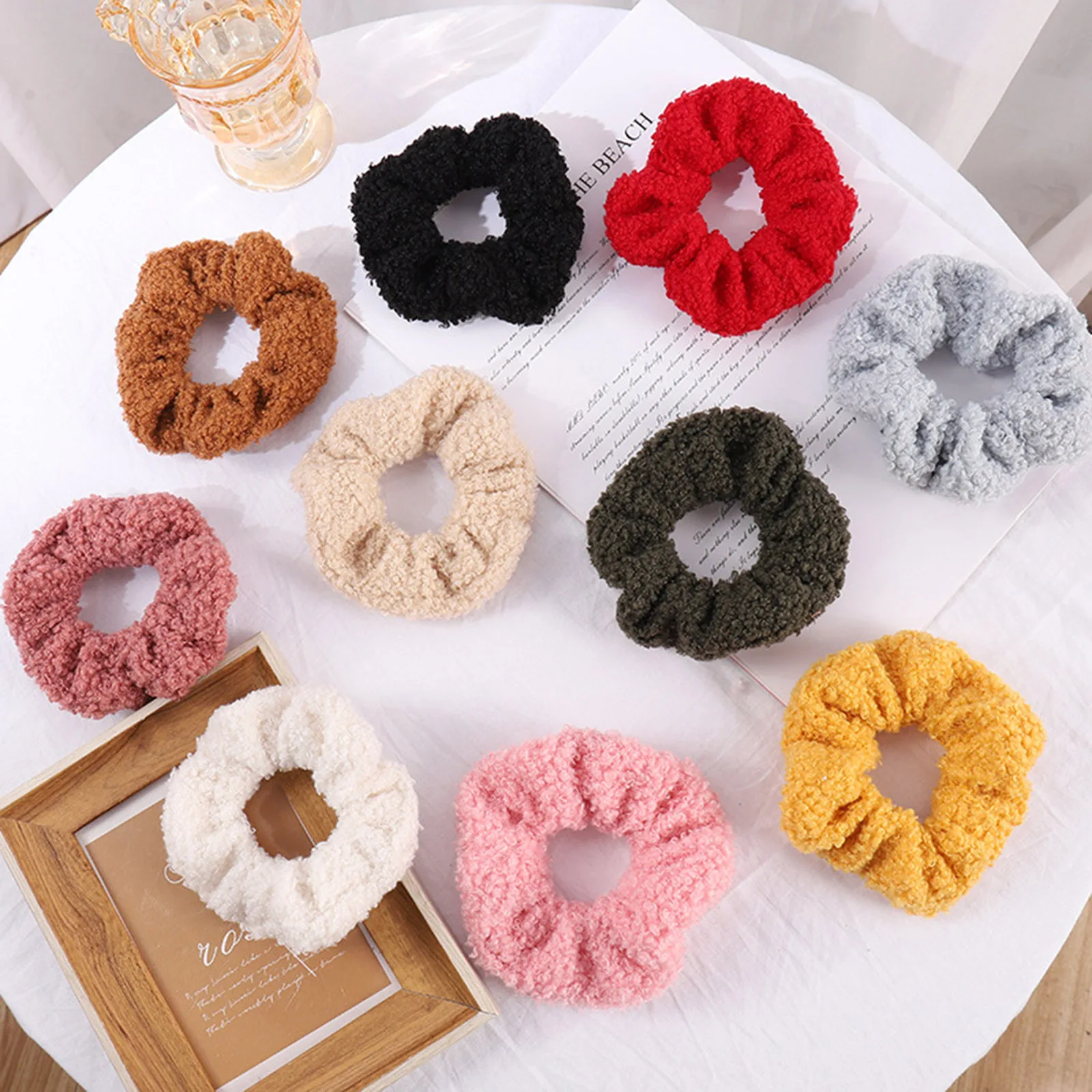 Fabric Hair Ties Band Cute And Sweet French Large Intestine Circle Ponytail Hair Circle BB Clip Hair Accessory Head Bands