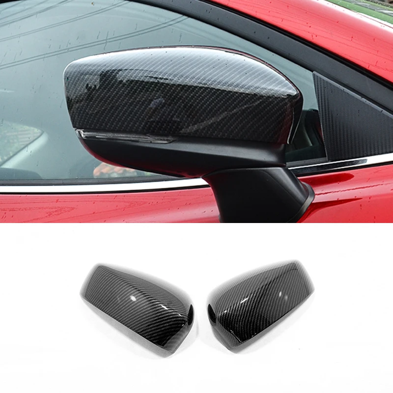 

For Mazda 3 Axela 2014 2015 2016 2017 2018 ABS Carbon fiber Car rearview mirror cover frame Cover Trim Styling Accessories