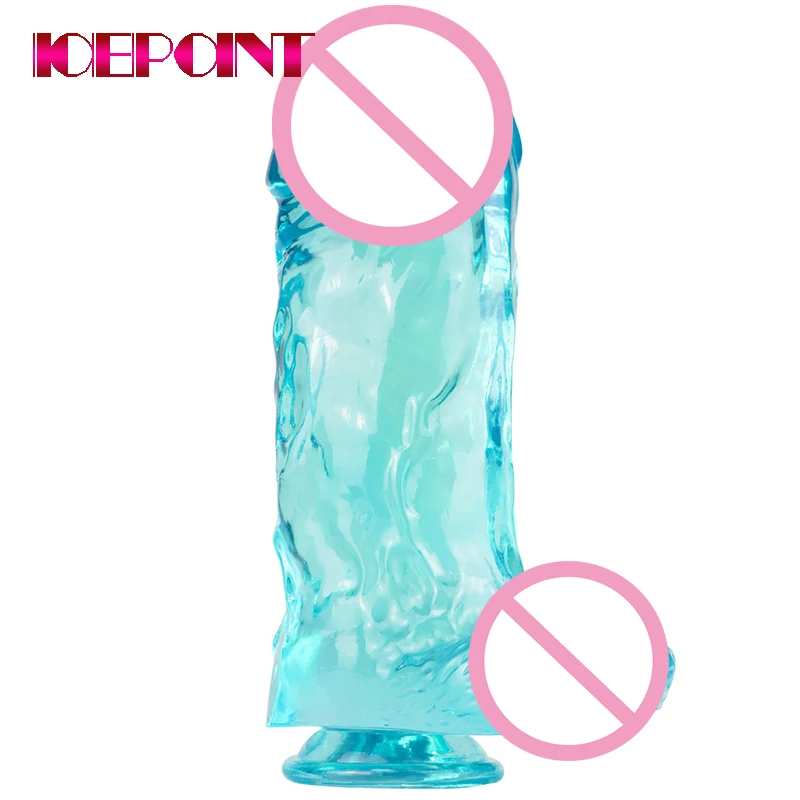 28*9cm Huge Thick Dildo Strong Suction Cup Sex Toy For Women Artificial Transparent Penis Clear Veins Big Dick Realistic Dildos