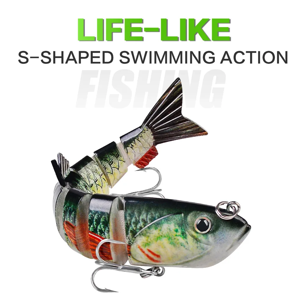 Fishing Wobbler Lifelike 8 Segment Swim Bait Crankbait Hard Bait Slow 13cm 22g Isca Artificial Lures Fishing Tackle