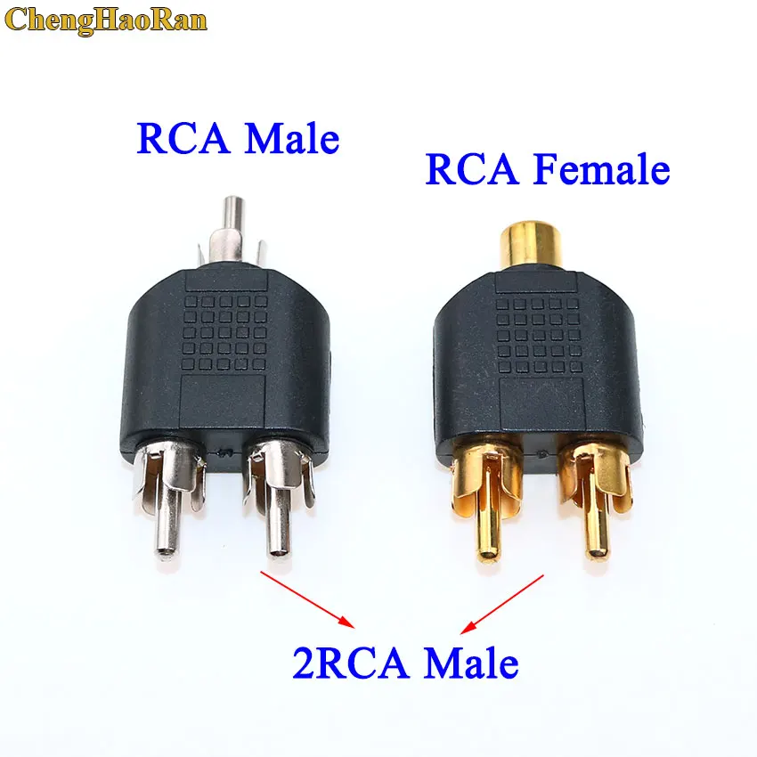 ChengHaoRan 3.5mm to RCA Stereo Female Jack Plug Adapter Headphone Y Audio Adapter RCA Male Female To 2RCA male Audio connector