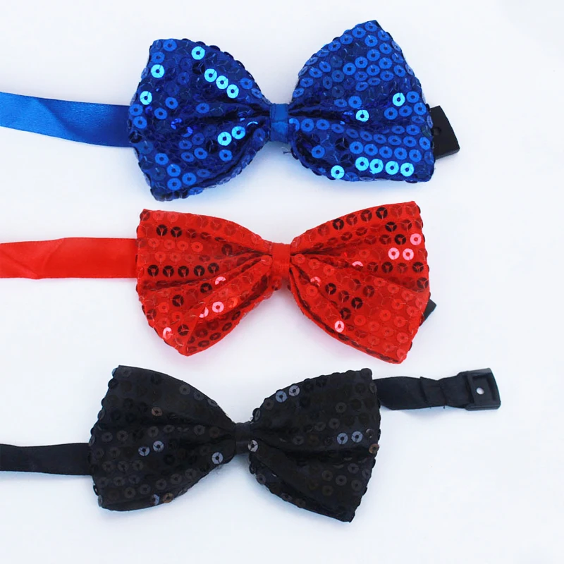 

Adjustable Sequins Bowtie Stage Performance Tie For Boys Girls Fashion Dance Bowknot Necktie Party Shiny Sequins Bow Tie