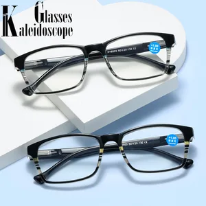 Unsex Square Frame Lesebrille, High Definition Presbyopie und Hyperopiebrille mit + 100 125 175 225 275, 300 für Männer und Frauen 8 Hauptverkaufsbrillen lesen 175 - №2