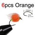6 piezas de color naranja